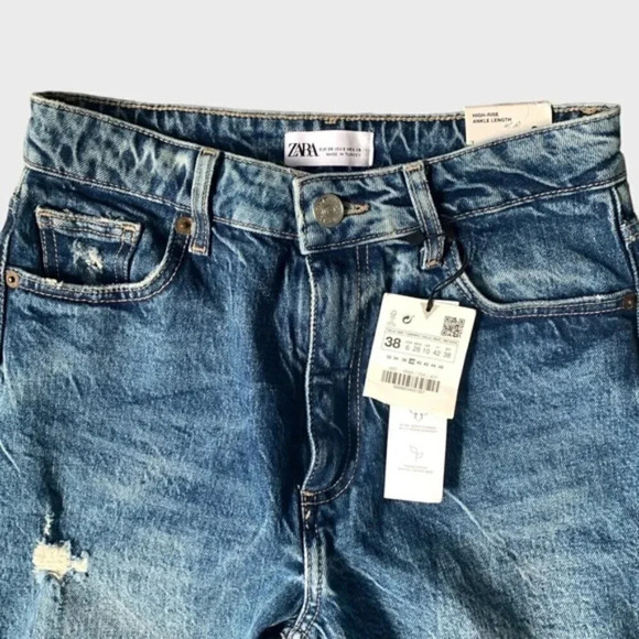 🆕 Zara Slim High Rise Ankle Jeans - Picture 6 of 11